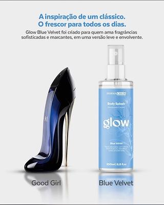 Body Splash glow BLUE VELVET c/12pcs 200ml DERMA CHEM