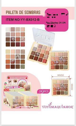 Paleta de sombras /24pcs YOYO MAQUIAMOR