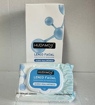 Lenço Facial Removedor de Maquiagem (Acido Hialurônico) c/6pçs Hudamoji