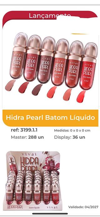Batom Liquido Hidra Pearl c/36pçs (3199.1.1) Vivai
