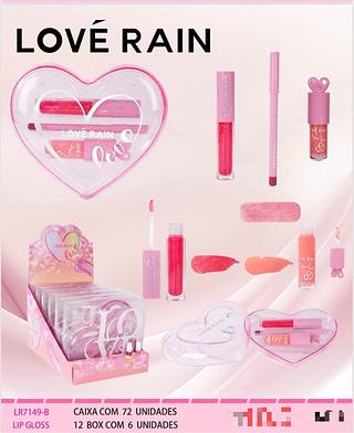 Kit lip gloss C/6pcs LOVE RAIN