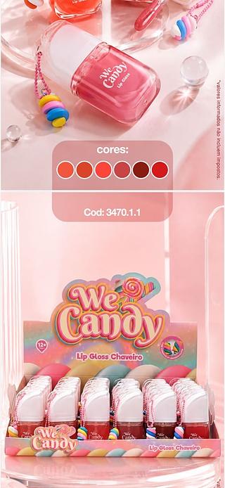 Lip gloss chaveiro we candy /36pcs VIVAI