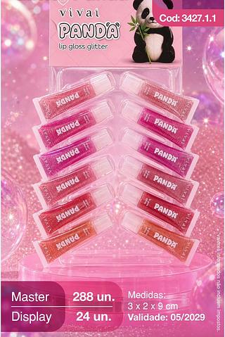 Lip gloss glitter panda /24pcs VIVAI