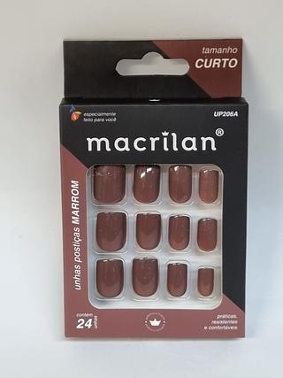 Unha Curta (marrom) Macrilan C/12pcs