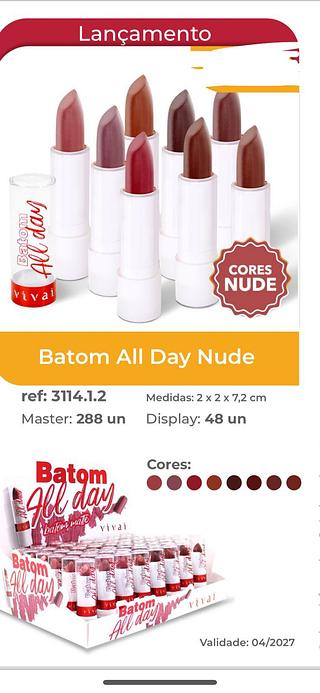 Batom All Day nude/ 48pcs VIVAI
