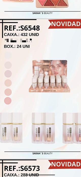 Iluminador Liquido c/24pcs SARAH