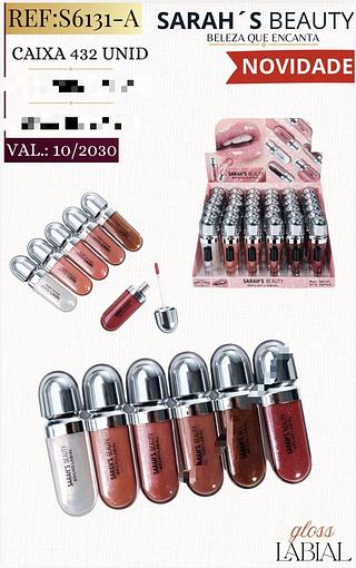 Gloss labial c/36pcs Sarah´s Beauty