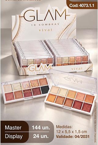 Estojo de sombras Glam/ 24pçs VIVAI