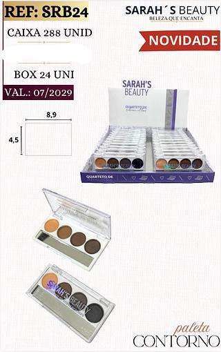 Quarteto de sobrancelhas C/24pcs SARAH’S BEAUTY