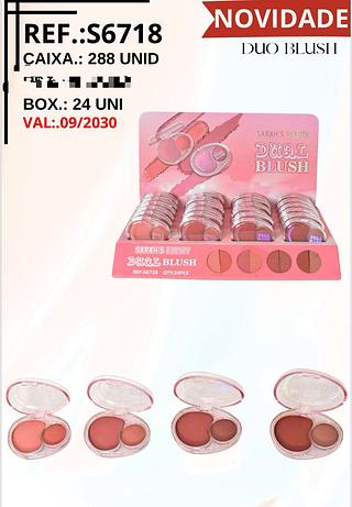 Duo Blush c/24pçs Sarah´s Beauty