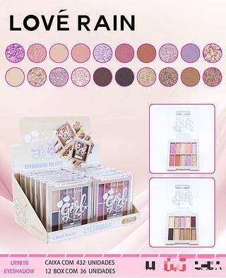 Paleta de sombras 10 cores C/12pcs LOV ERAIN