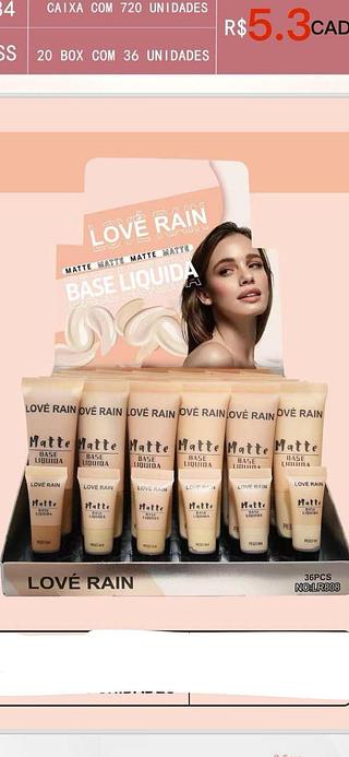 Base Liquida Matte/ 36pçs (LR808) Love rain