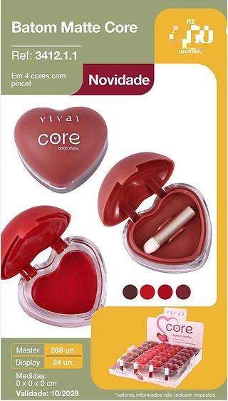Batom matte core c/24pcs VIVAI
