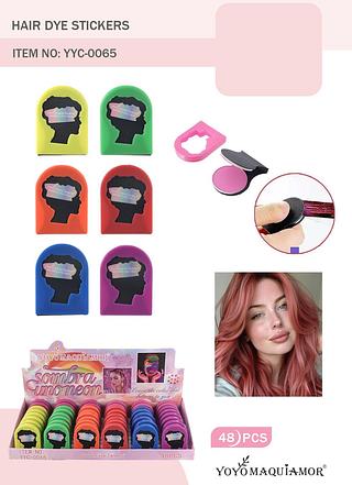 Sombras para Cabelo e olhos -neon (temporary) /48pcs Yoyo maquiamor