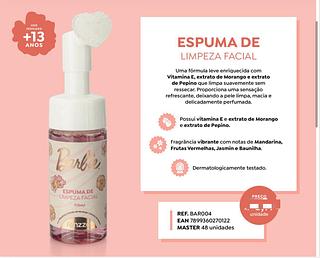 Espuma de Limpeza Facial Barbie c/12pçs Fenzza