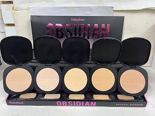 Po compacto crystal powder Obsidian 36pçs/ (HB-1800-1) Ruby rose