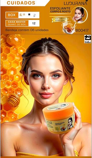 Esfoliante corpo e rosto Mel C/6pcs LUDURANA