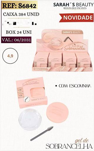 Gel de sobrancelha /24pcs SARAHS BEAUTY