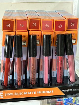 Batom liquido matte 48hrs/ 48pçs MAX LOVE