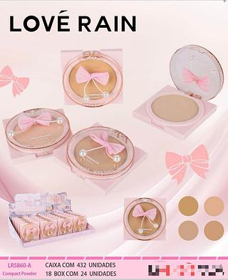 Po compacto /24pcs LOVE RAIN