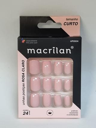 Unha Curta Rosa Claro C/12pcs Macrilan