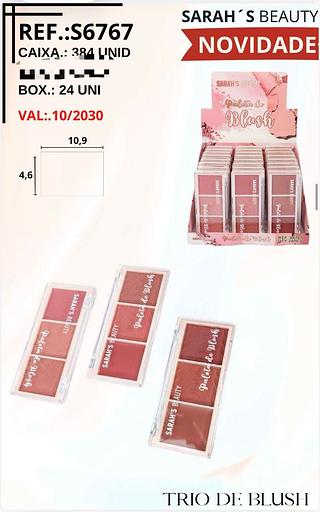 Trio de blush /24pcs Sarahs Beauty