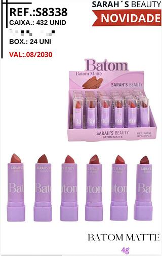Baatom matte c/24pcs Sarah´s Beauty