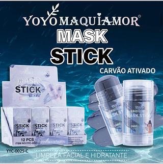Mask Stick carvao ativado c/12pcs YOYO MAQUIAGEM