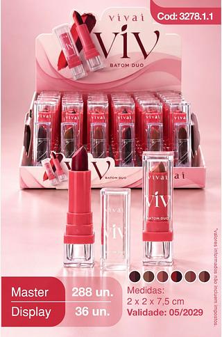 Batom cremoso duo viv/36pcs Vivai