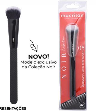 Pincel para blush e iluminador c/12pcs MACRILAN