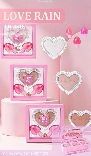 Iluminador e Lip Gloss C/24pcs LOVE RAIN