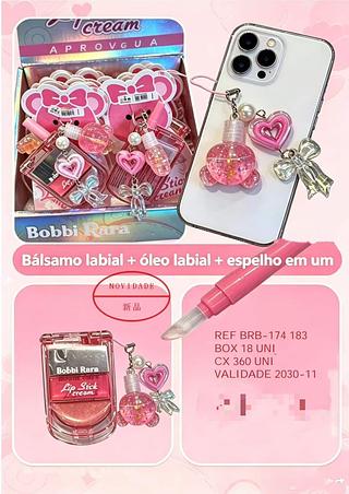Balsamo labial e oleo labial e esprlho em um c/18pcs BOBBI RARA