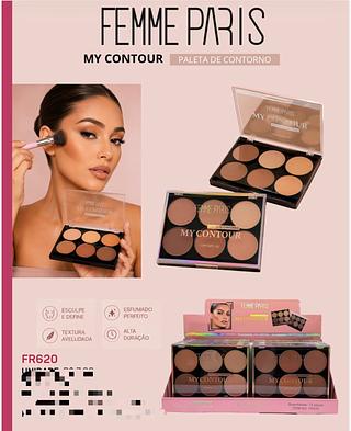 Paleta de contorno c/12pcs FEMME PARIS