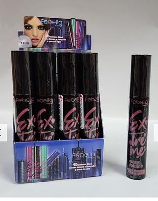 Mascara de cilios 4D super volume e alongamento/ 12pçs Febella