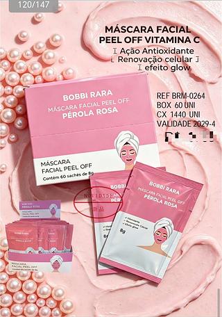 Mascar facial peelA off PELORA ROSA c/60pcs BOBBI RARA