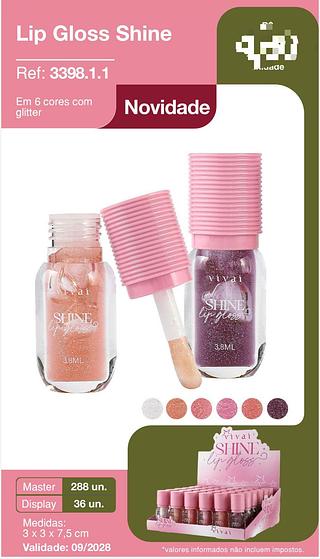 Lip gloss shine c/36pcs VIVAI