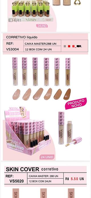 Corretivo liquido c/24pcs YVISIY