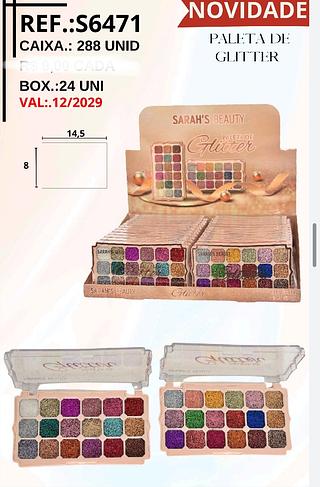 Plaeta De Glitter C/24pcs Sarah´s Beauty