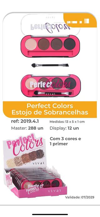 Estojo de sobrancelhas c/12pcs (2019.4.1) vivai