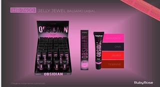Jelly Jewel Bálsamo Labial Obsidian 36pçs / (HB-7400) Ruby rose