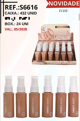 Base Liquida c/24pçs Sarah´s Beauty