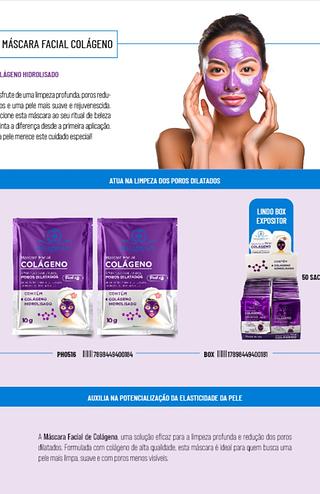 Mascara Facial Colageno c/50pcs Phallebeauty