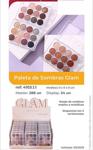 Paleta de sombras glam /24pçs (4103.1.1) vivai