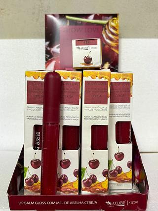 Lib Balm Gloss com Mel de Abelha Cereja /28pçs MaxLove (419)