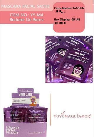 Mascara facial sache redutor de poros c/60pcs YOYO MAQUIAMOR