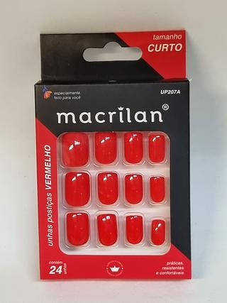 Unha Curta (vermelho) Macrilan C/12pcs