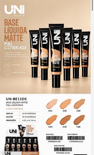Base Liquida Matte a prova d'água/ 24UNID UNI (UN-BE11DS)