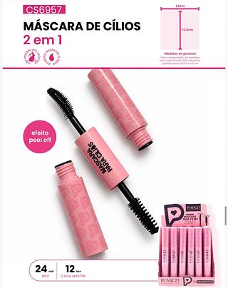 Mascara de cilios 2 em 1 c/24pcs Pink 21