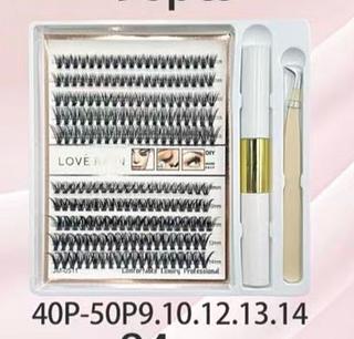 Kit cilios（tufinho）/12pcs 40p-50p LOVE RAIN