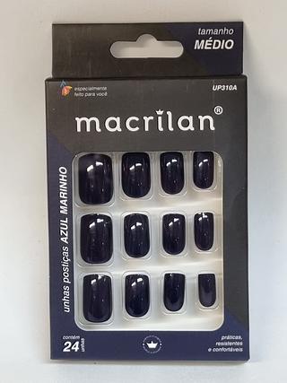 Unha posticas azul marinho Medio Macrilan C/12pcs UP310A